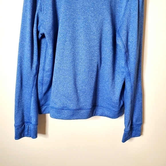 Adidas Marled Blue Hoodie Sweatshirt - Picture 4 of 12